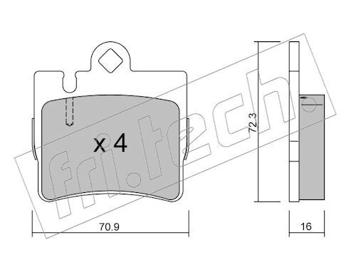 Комплект тормозных колодок, дисковый тормоз