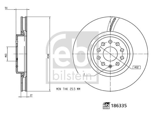 Tarcza hamulcowa FEBI BILSTEIN 186335