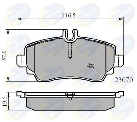 Zestaw klocków hamulcowych, hamulce tarczowe COMLINE CBP01318