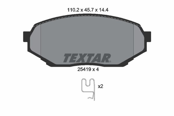 set placute frana,frana disc TEXTAR 2541901