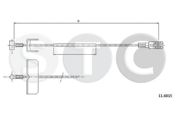 Cięgło, hamulec postojowy STC T482369