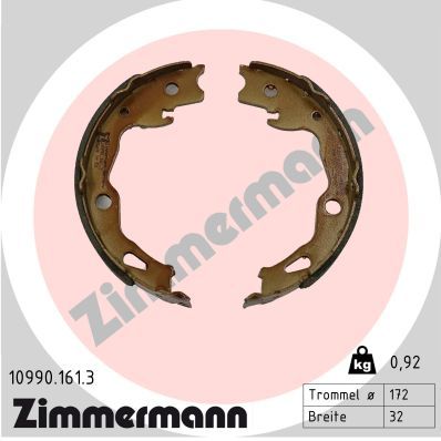 Zestaw szczęk hamulcowych ZIMMERMANN 10990.161.3