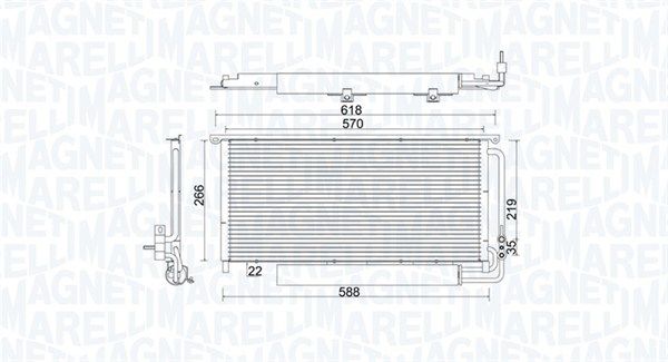 Kondenzátor, klimatizace MAGNETI MARELLI 350203922000