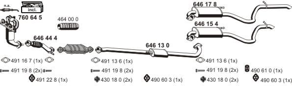 Układ wydechowy ERNST 250145
