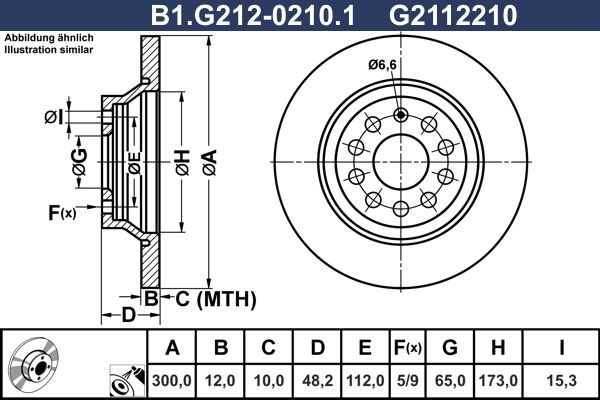 Tarcza hamulcowa GALFER B1.G212-0210.1