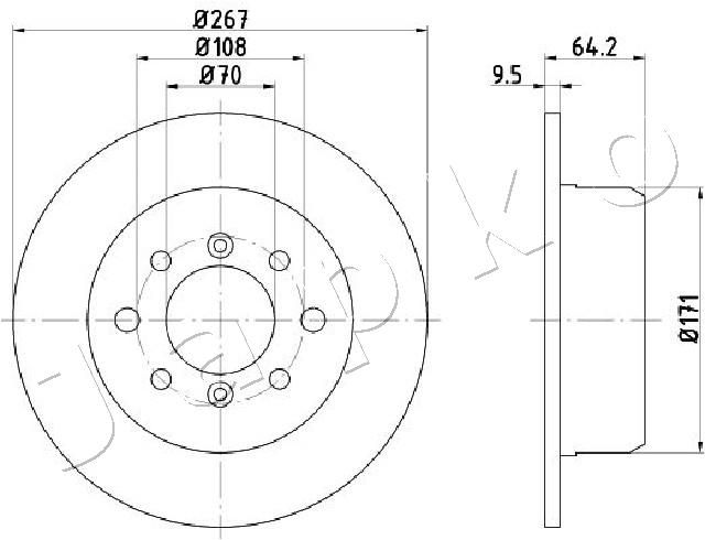 Tarcza hamulcowa JAPKO 610235C