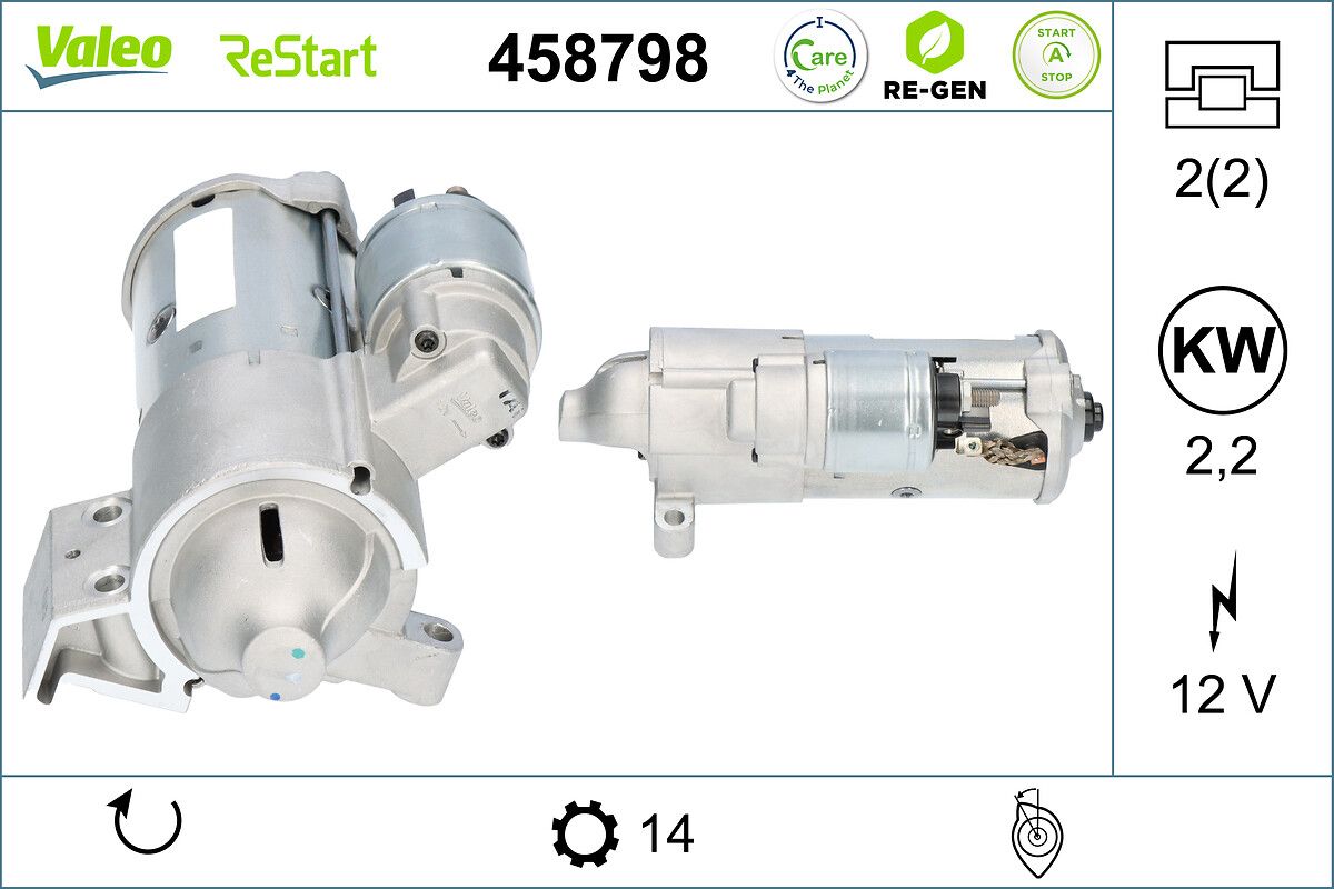 starter VALEO RE-GEN REMANUFACTURED STOP&START 458798