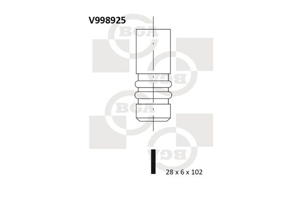 Výfukový ventil BGA ZAWORY PROWADNICE V998925