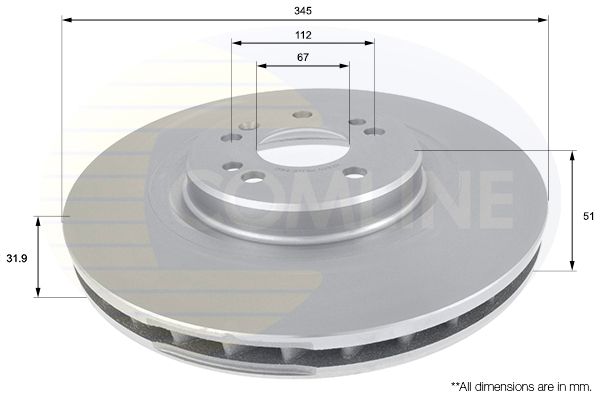 Tarcza hamulcowa COMLINE ADC1633V