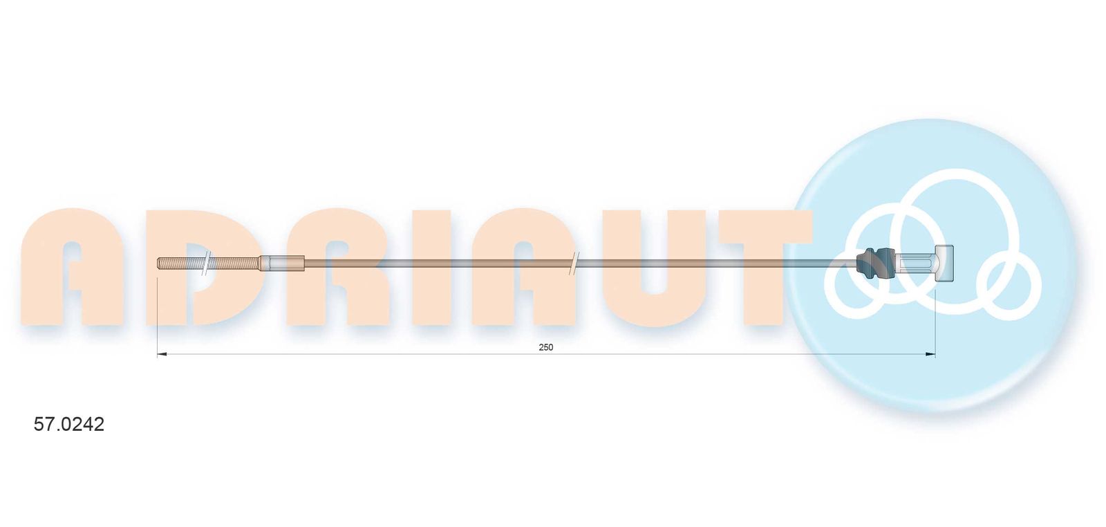 Cablu, frana de parcare ADRIAUTO 57.0242