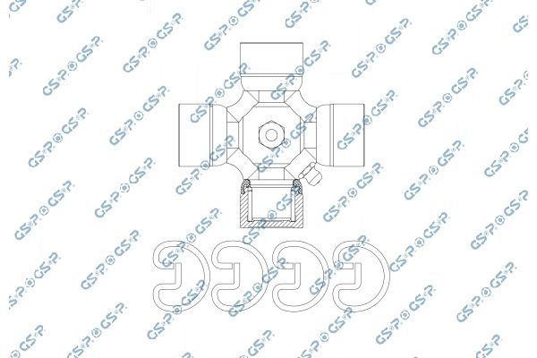 Połączenie, wał wzdłużny GSP UJ900186