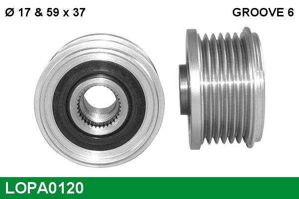 Alternator - sprzęgło jednokierunkowe LUCAS LOPA0120
