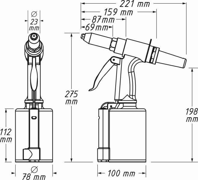 Pistola Per Rivetti Ciechi Hazet - Professionale, Per Rivetti Da 2.4 A 4.8 Mm - Foto 12