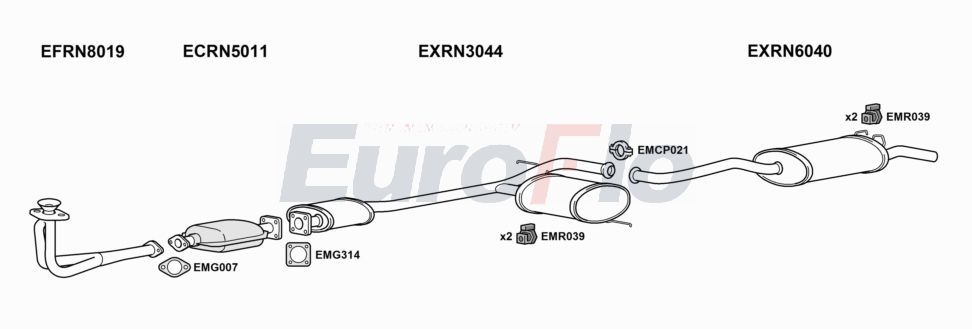 Układ wydechowy EUROFLO RN19185004C