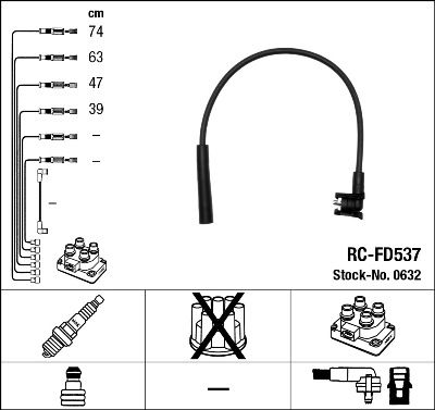 Sada kabelů pro zapalování NGK RCFD537