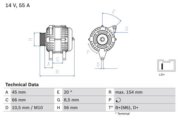 Alternator BOSCH 0 986 032 790
