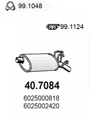 Tłumik końcowy ASSO 40.7084