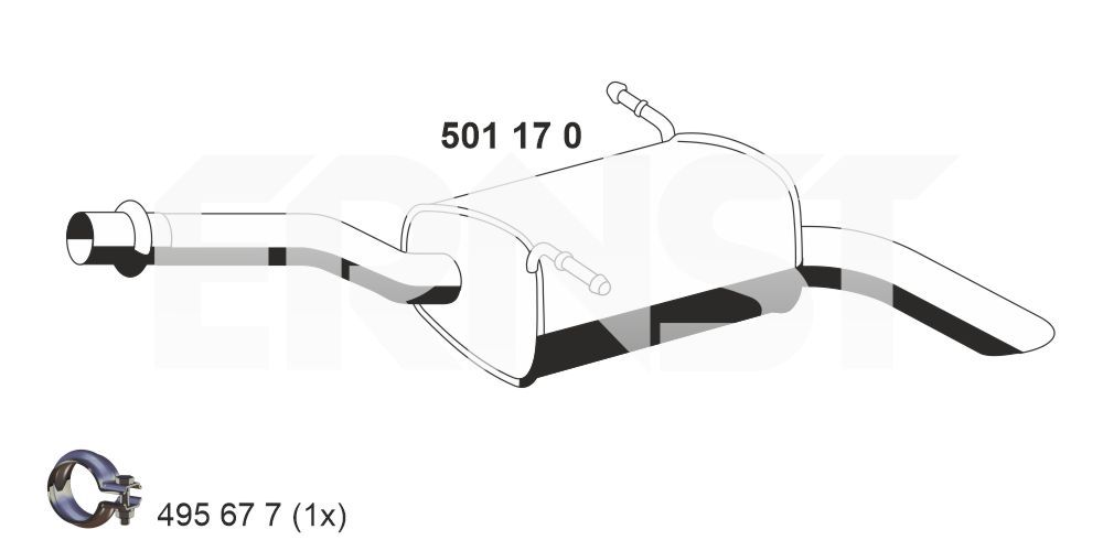 Tłumik końcowy ERNST 501170