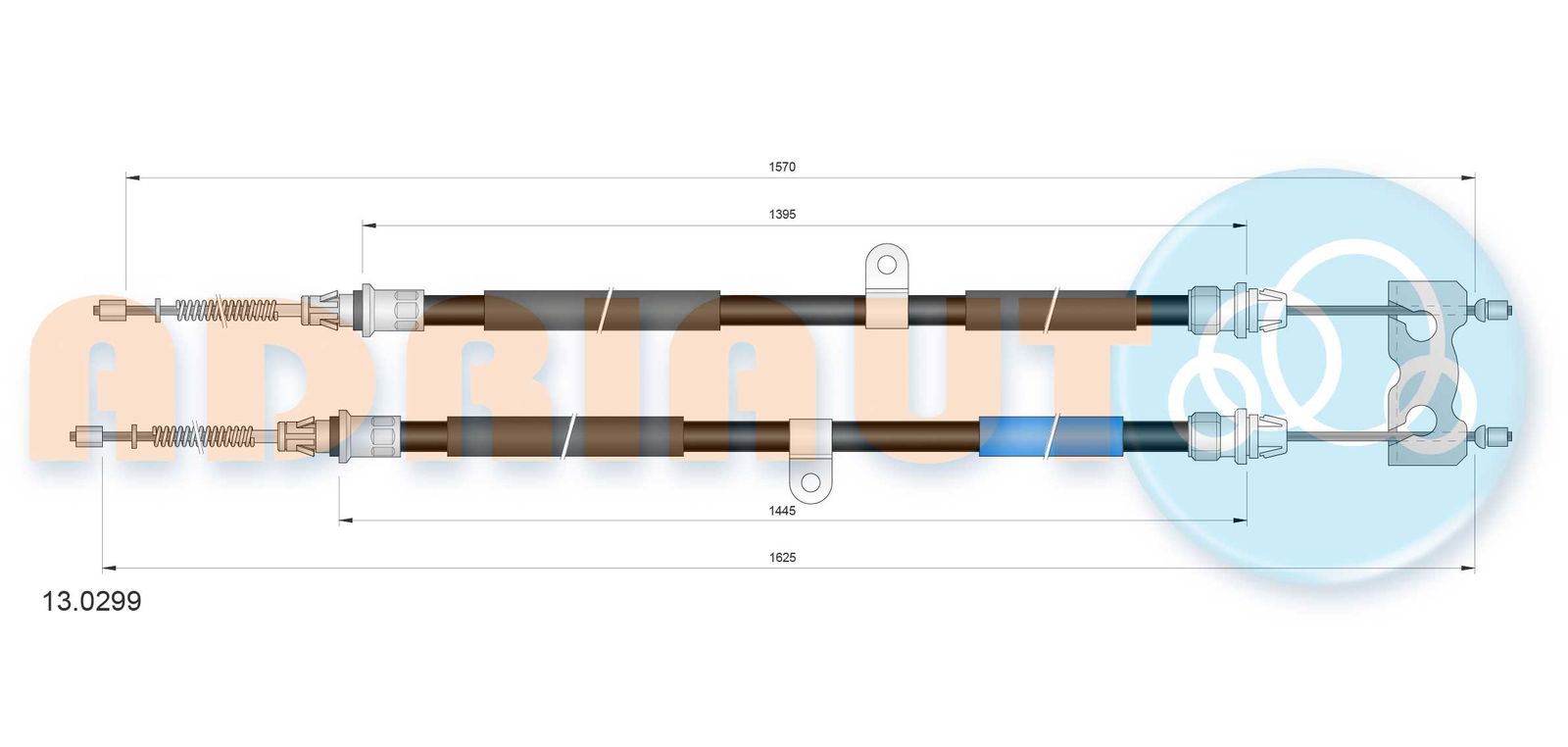 Cablu, frana de parcare ADRIAUTO 13.0299