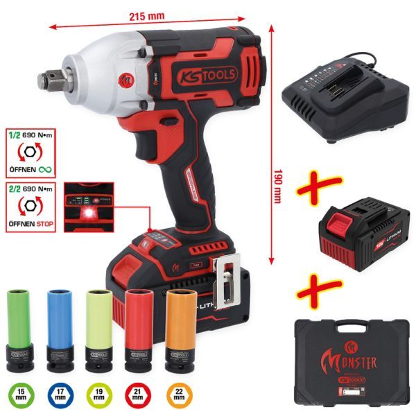 Mașină de înșurubat cu percuție (acum.) KS TOOLS 515.6100