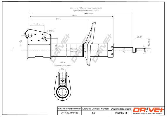 Amortyzator DR!VE+ DP1610.10.0160