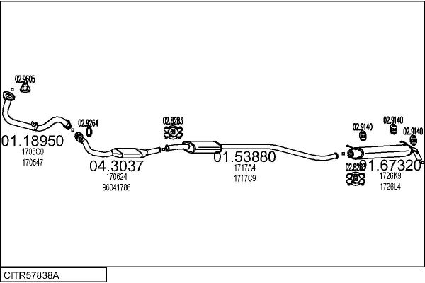 Układ wydechowy MTS CITR57838A002260