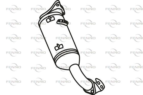 Filtr sadzy / filtr cząstek stałych, układ wydechowy FENNO 44612AA504
