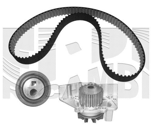 Pompa wodna + zestaw paska rozrządu CALIBER 0016KPW