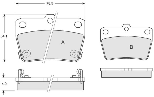 set placute frana,frana disc MTR MT614