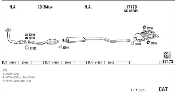 Układ wydechowy WALKER PE10632