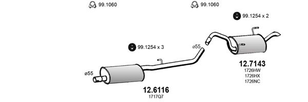 Układ wydechowy ASSO ART2792
