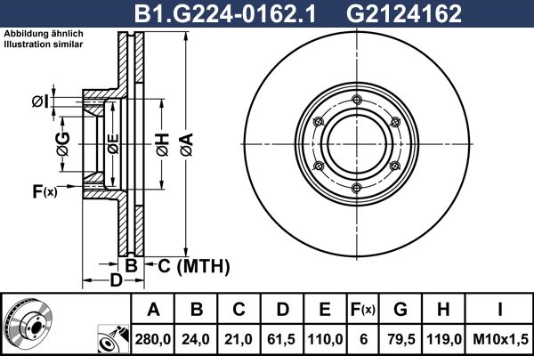 Tarcza hamulcowa GALFER B1.G224-0162.1
