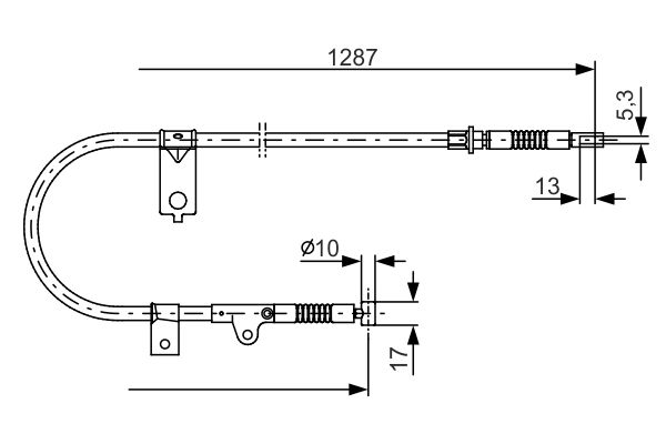 Cablu, frana de parcare BOSCH 1 987 482 150