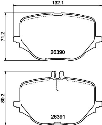 Zestaw klocków hamulcowych, hamulce tarczowe HELLA 8DB 355 041-121