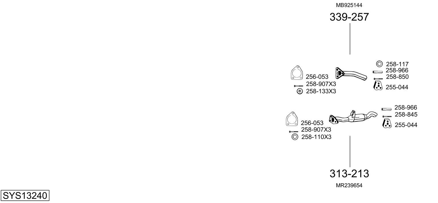 Układ wydechowy BOSAL SYS13240