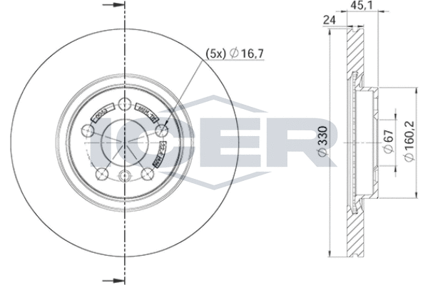 Tarcza hamulcowa ICER 78BD0043-2