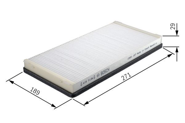 Filtr, wentylacja przestrzeni pasażerskiej BOSCH 1 987 432 022