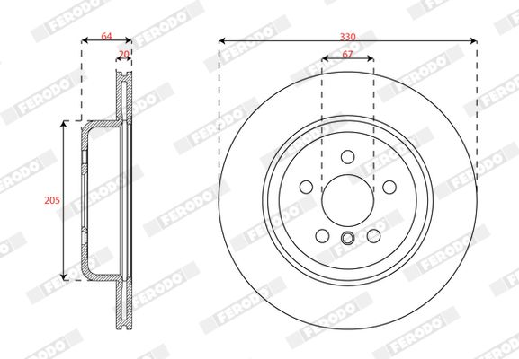Tarcza hamulcowa FERODO DDF3042LC-1