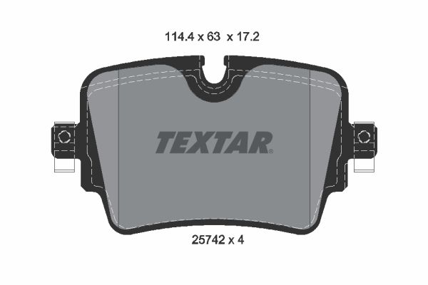 Sada brzdových platničiek kotúčovej brzdy TEXTAR 2574201