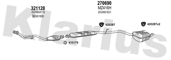 Układ wydechowy KLARIUS 600500E