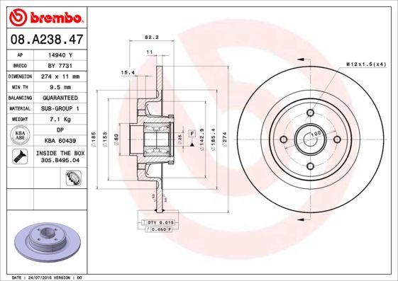 Tarcza hamulcowa AP 14940 Y