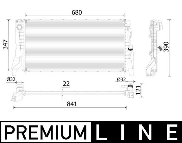Chłodnica, układ chłodzenia silnika MAHLE CR 2318 000P