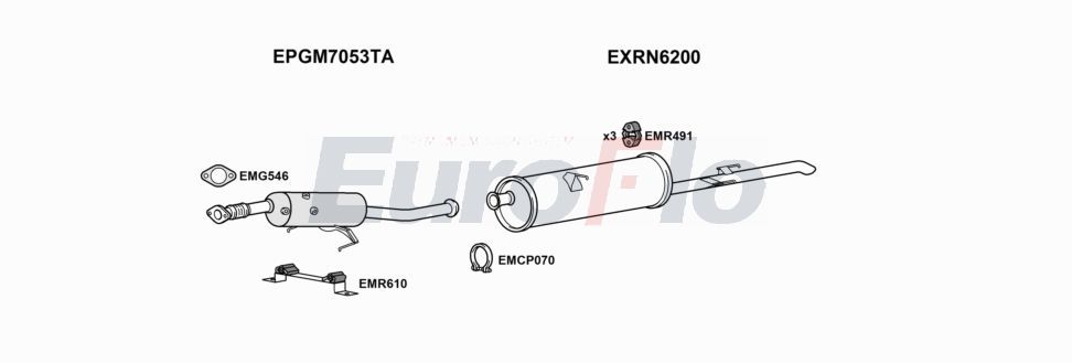 Układ wydechowy EUROFLO RNMAS23D9004D