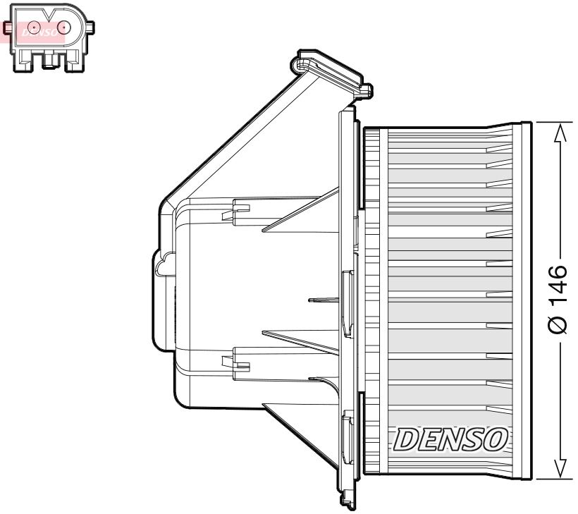 Vnútorný ventilátor DENSO DEA17032