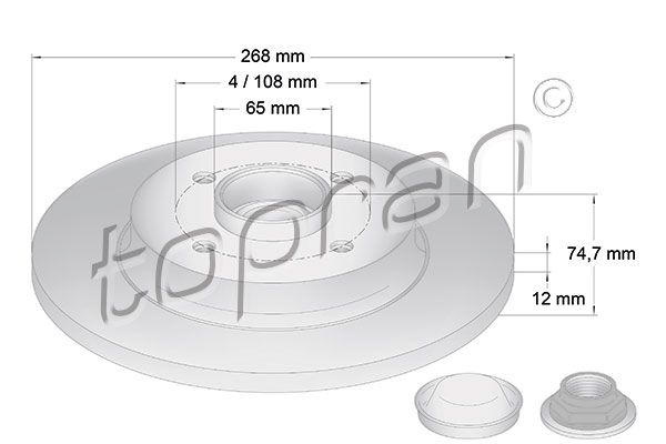 Tarcza hamulcowa TOPRAN 722 600