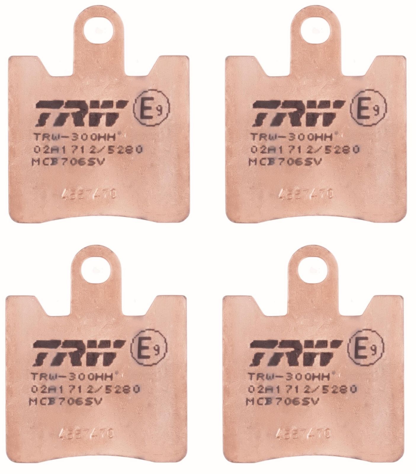 set placute frana,frana disc TRW Sinter Street MCB706SV