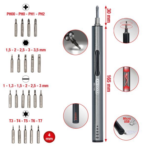 E-shop Akumulátorový skrutkovač KS TOOLS 500.7195