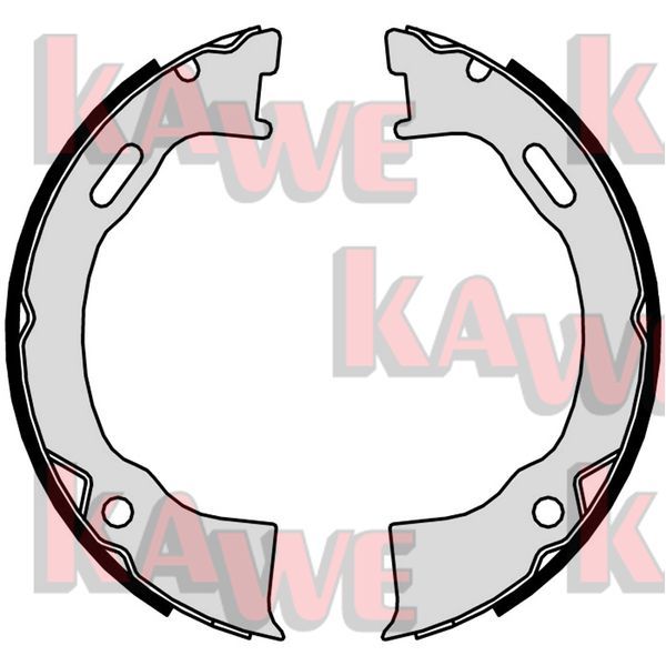 Zestaw szczęk hamulcowych, hamulec postojowy KAWE 01020