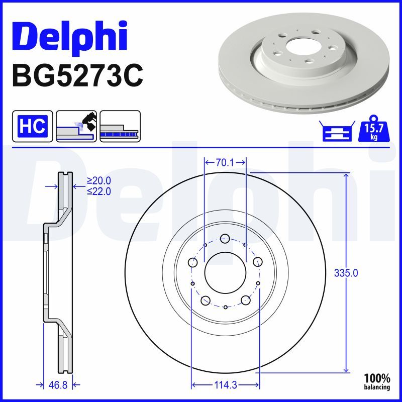 Disc frana DELPHI BG5273C