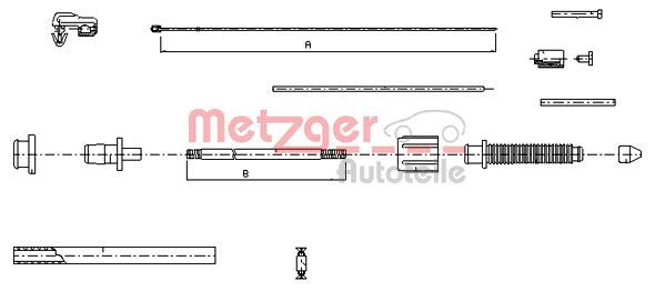 Linka gazu METZGER AUTOTEILE 10.0382